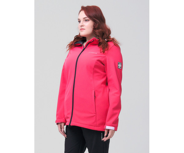 Ветровка  большого размера розового цвета 2003R