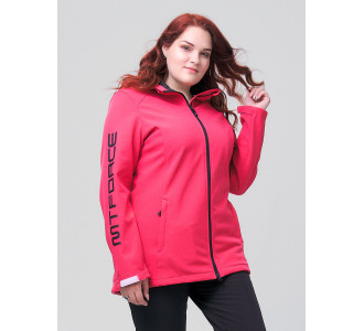 Ветровка  большого размера розового цвета 2003R