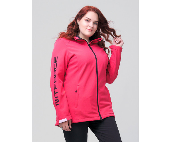 Ветровка  большого размера розового цвета 2003R