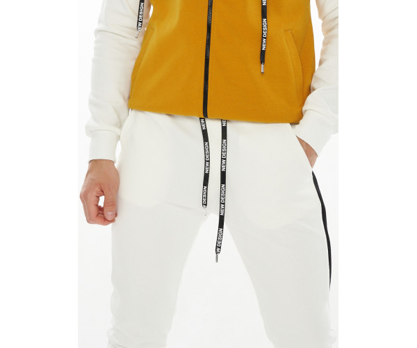 Спортивный костюм трикотажный горчичного цвета 9130G