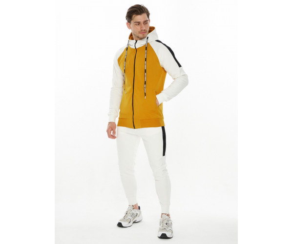 Спортивный костюм трикотажный горчичного цвета 9130G
