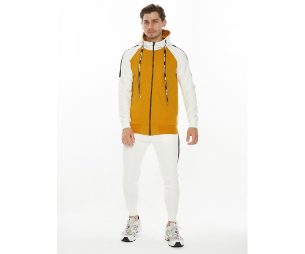 Спортивный костюм трикотажный горчичного цвета 9130G