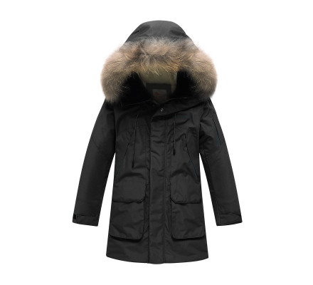 Парка зимняя Valianly для мальчика черного цвета 90431Ch