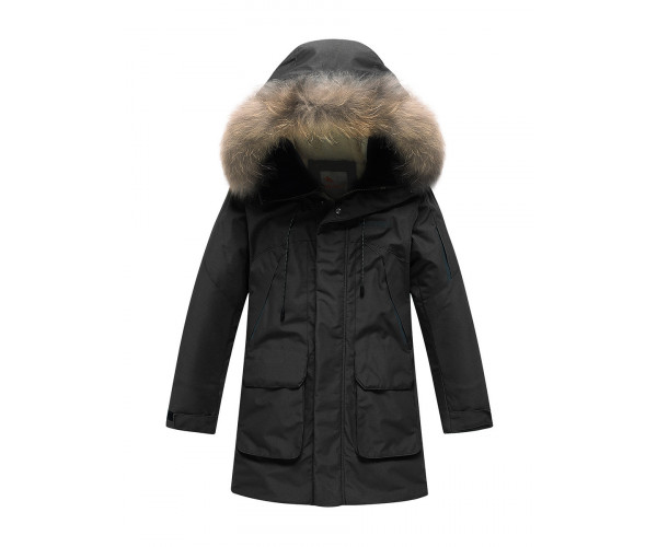Парка зимняя Valianly для мальчика черного цвета 90431Ch