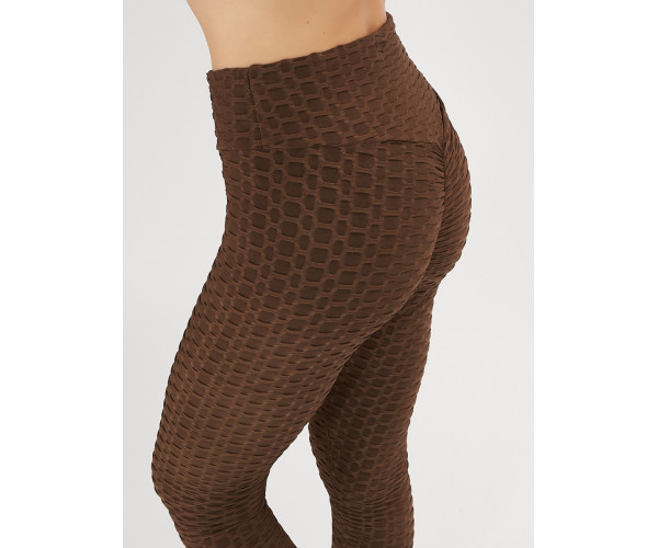 Леггинсы женские коричневого цвета 1165K