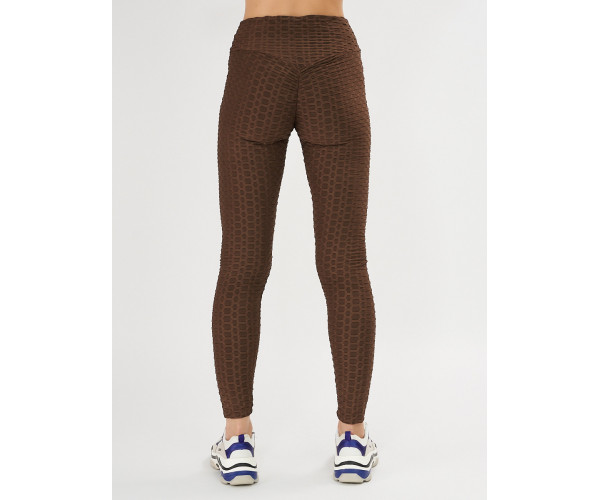 Леггинсы женские коричневого цвета 1165K