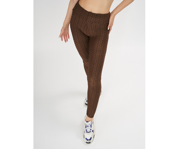 Леггинсы женские коричневого цвета 1165K