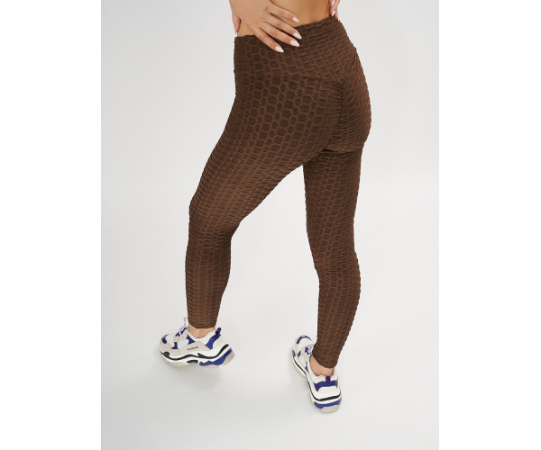 Леггинсы женские коричневого цвета 1165K