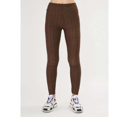 Леггинсы женские коричневого цвета 1165K