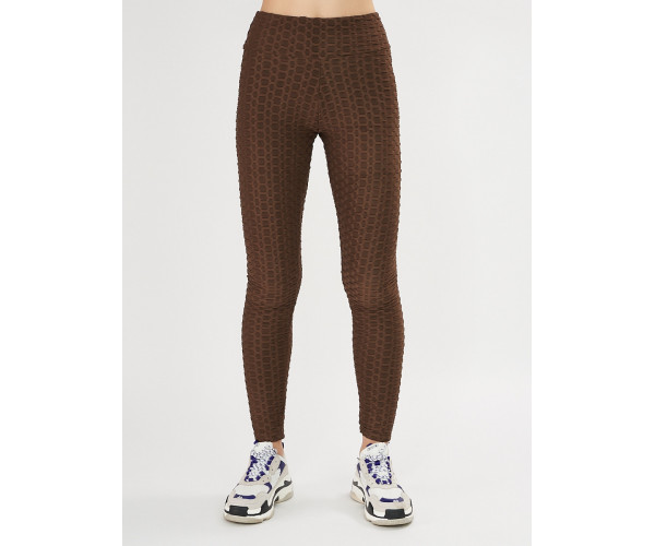 Леггинсы женские коричневого цвета 1165K