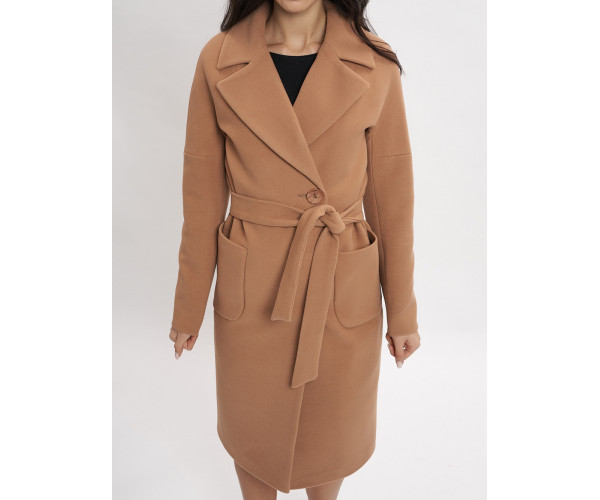 Пальто демисезонное коричневого цвета 41712K
