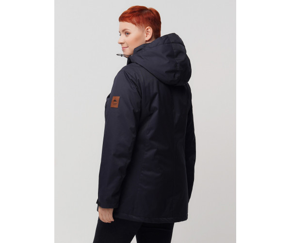 Горнолыжная куртка  bigsize темно-синего цвета 2047TS