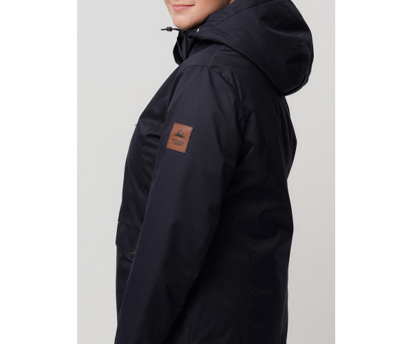 Горнолыжная куртка  bigsize темно-синего цвета 2047TS