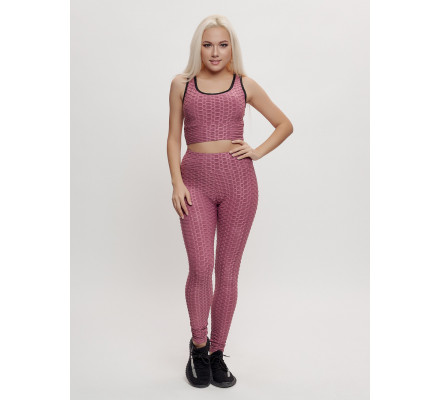 Костюм для фитнеса женский розового цвета 2004R