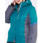 Женская зимняя горнолыжная куртка большого размера зеленого цвета 1934Z