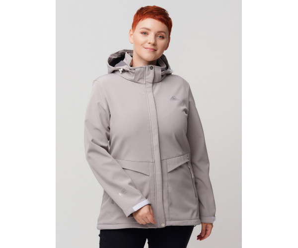 Ветровка  bigsize серого цвета 2032-1Sr