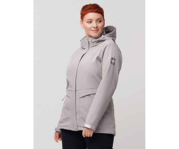 Ветровка  bigsize серого цвета 2032-1Sr