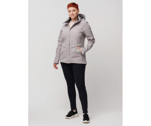 Ветровка  bigsize серого цвета 2032-1Sr