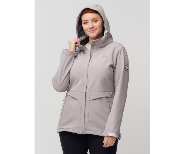 Ветровка  bigsize серого цвета 2032-1Sr