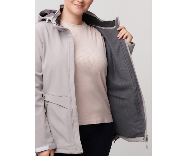 Ветровка  bigsize серого цвета 2032-1Sr