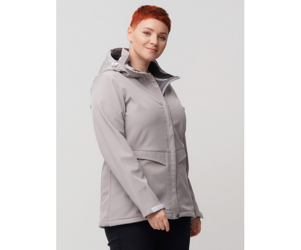 Ветровка  bigsize серого цвета 2032-1Sr