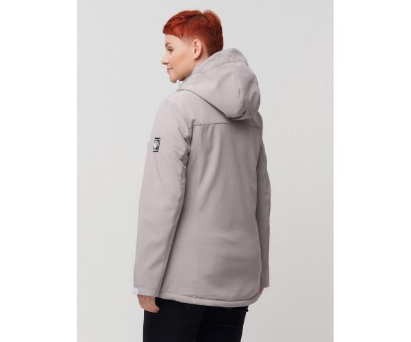 Ветровка  bigsize серого цвета 2032-1Sr