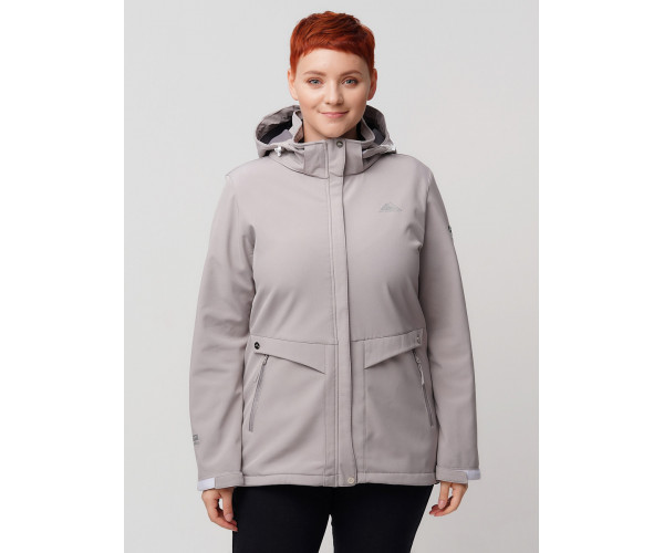 Ветровка  bigsize серого цвета 2032-1Sr