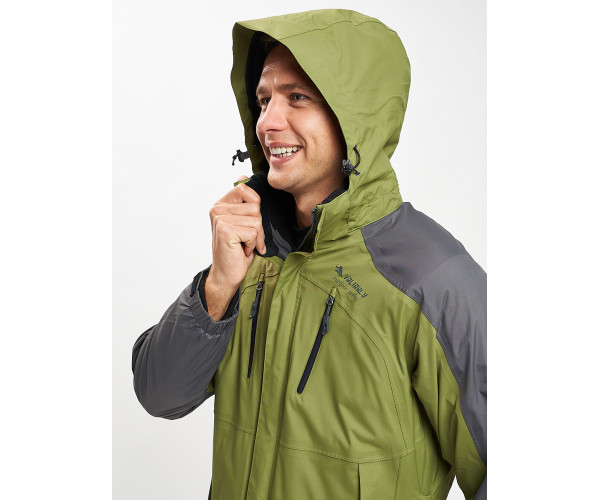 Куртка демисезонная 3 в 1 зеленого цвета 12005Z