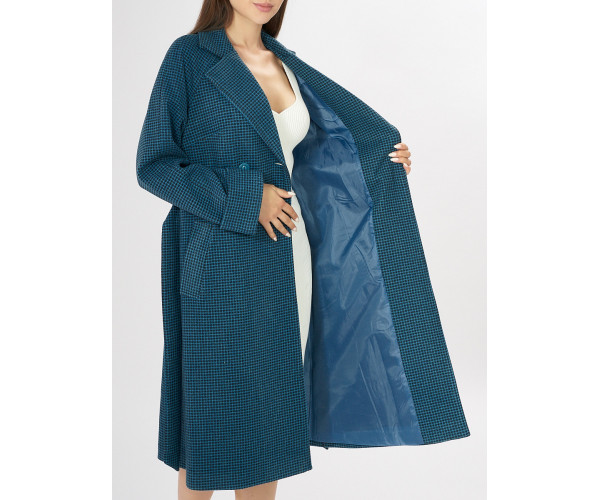 Пальто демисезонное темно-синего цвета 42121TS