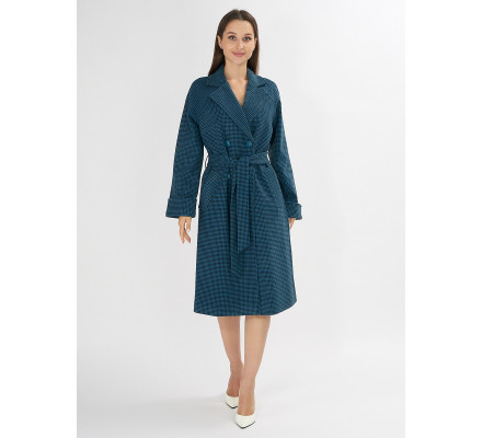 Пальто демисезонное темно-синего цвета 42121TS