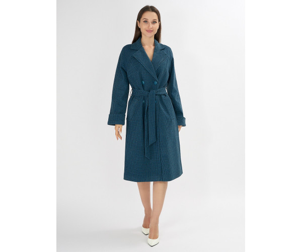 Пальто демисезонное темно-синего цвета 42121TS