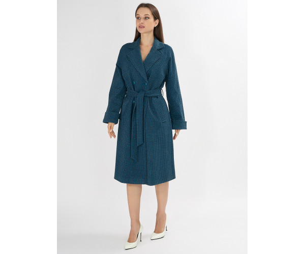 Пальто демисезонное темно-синего цвета 42121TS