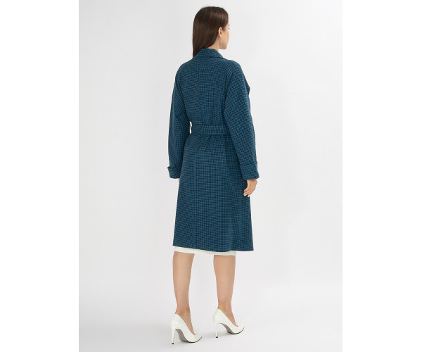 Пальто демисезонное темно-синего цвета 42121TS