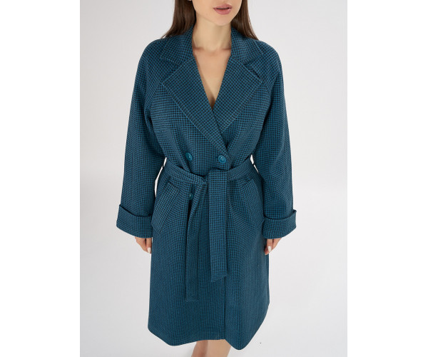 Пальто демисезонное темно-синего цвета 42121TS