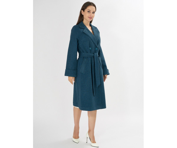 Пальто демисезонное темно-синего цвета 42121TS