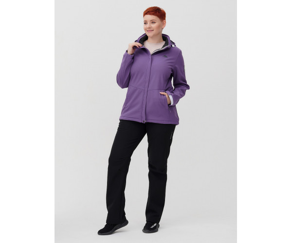 Костюм  bigsize фиолетового цвета 02034-1F