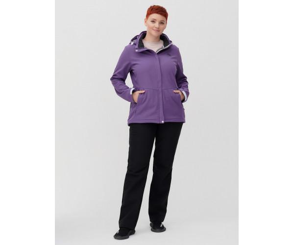 Костюм  bigsize фиолетового цвета 02034-1F