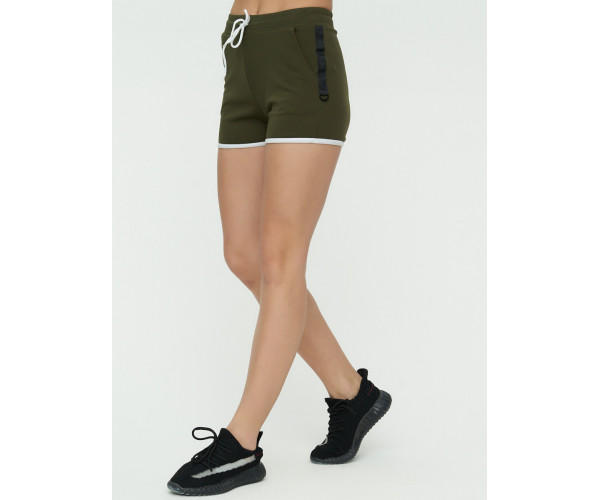 Спортивные шорты женские хаки цвета 3019Kh