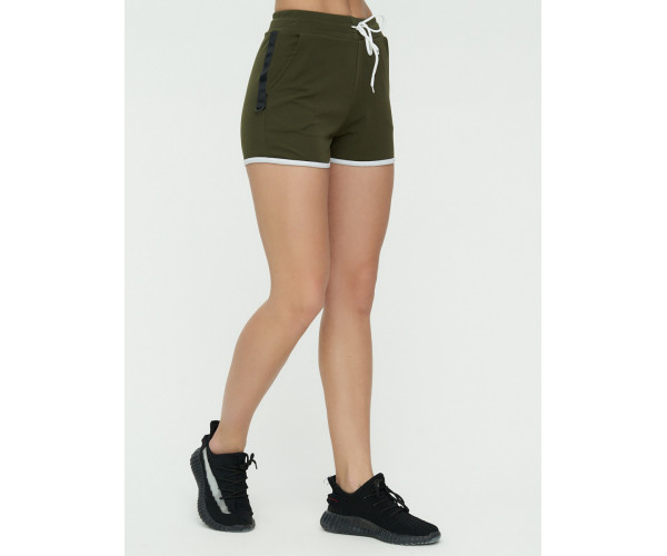 Спортивные шорты женские хаки цвета 3019Kh