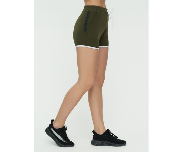Спортивные шорты женские хаки цвета 3019Kh