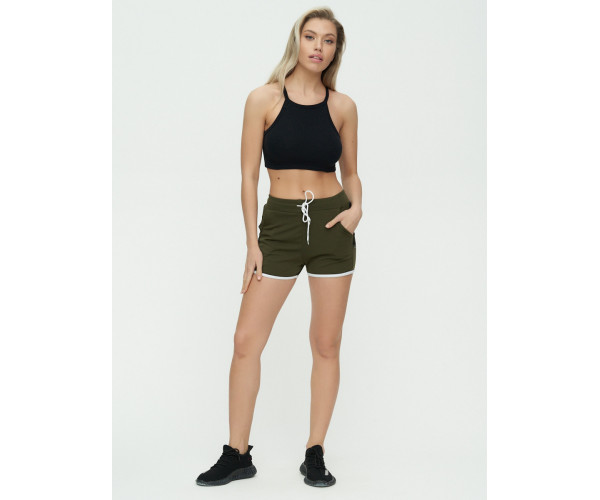 Спортивные шорты женские хаки цвета 3019Kh