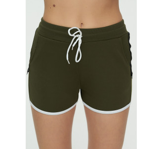 Спортивные шорты женские хаки цвета 3019Kh