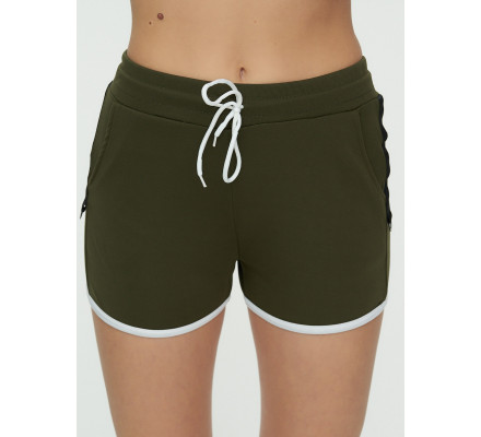 Спортивные шорты женские хаки цвета 3019Kh
