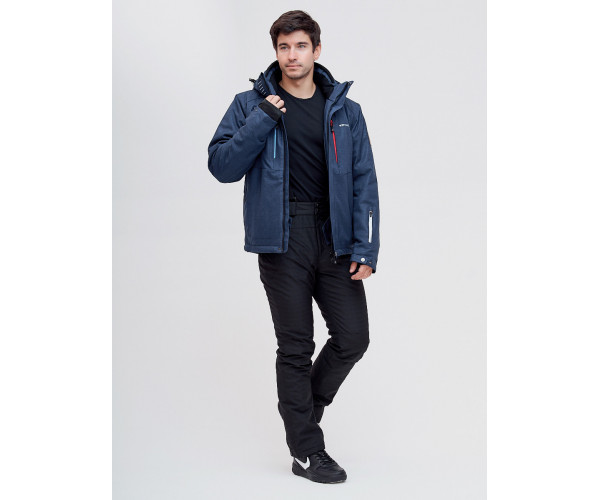 Горнолыжная куртка  темно-синего цвета 2061TS