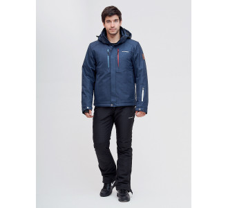 Горнолыжный костюм  темно-синего цвета 02061TS