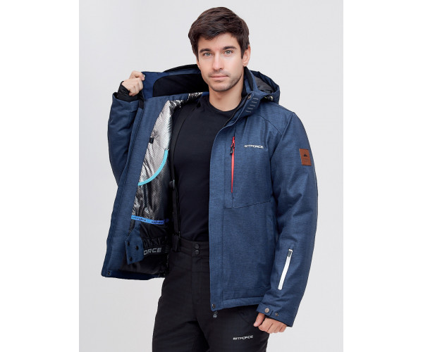Горнолыжная куртка  темно-синего цвета 2061TS