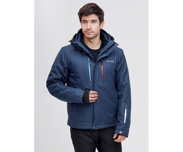 Горнолыжная куртка  темно-синего цвета 2061TS