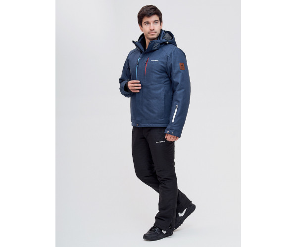 Горнолыжная куртка  темно-синего цвета 2061TS