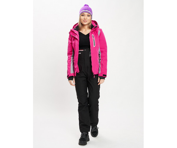 Горнолыжный костюм женский розового цвета 077034R