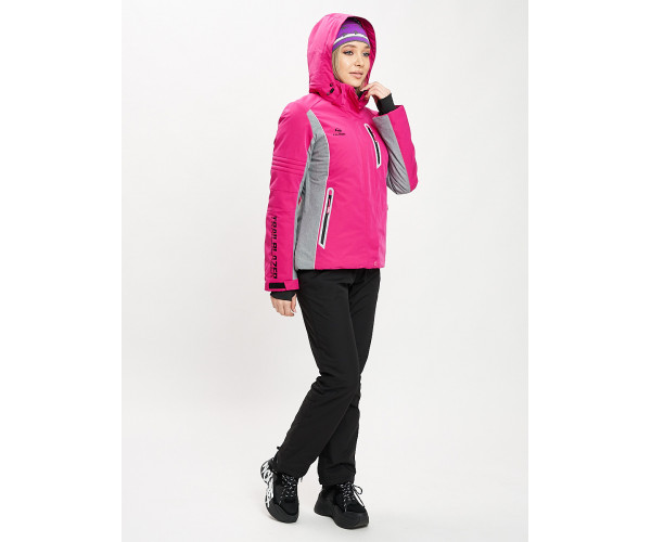 Горнолыжный костюм женский розового цвета 077034R